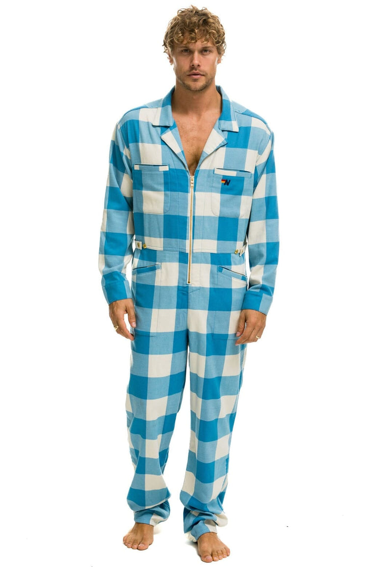 UNISEX PLAID FLIGHT SUIT - SKY PLAID Flight Suit Aviator Nation