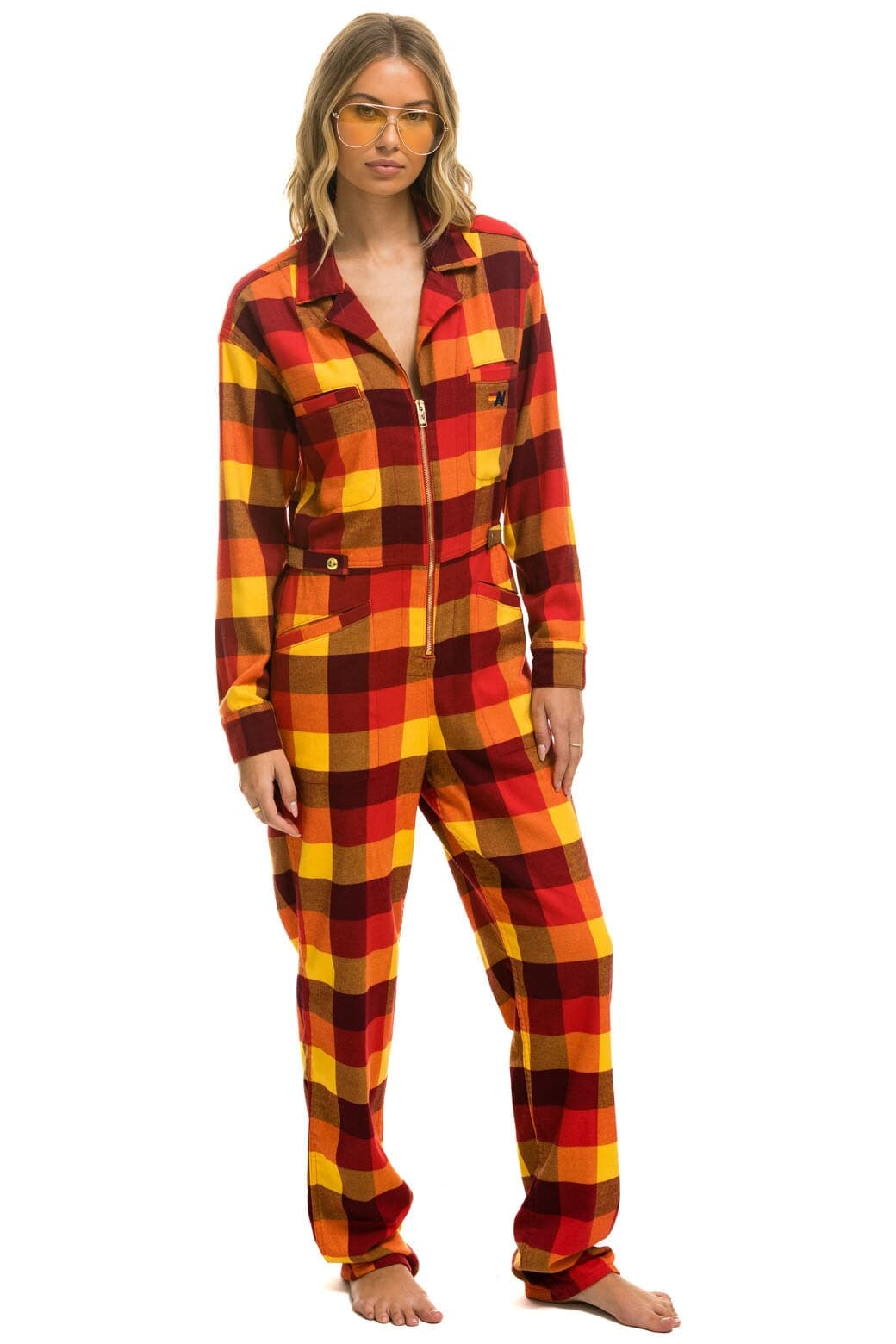 UNISEX PLAID FLIGHT SUIT - SURFY PLAID Flight Suit Aviator Nation 