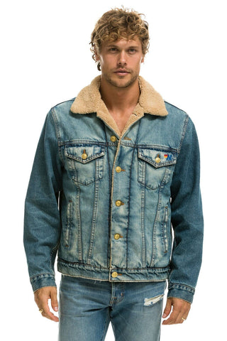 UNISEX RANCH SHERPA DENIM JACKET - VINTAGE Denim Jacket Aviator Nation 