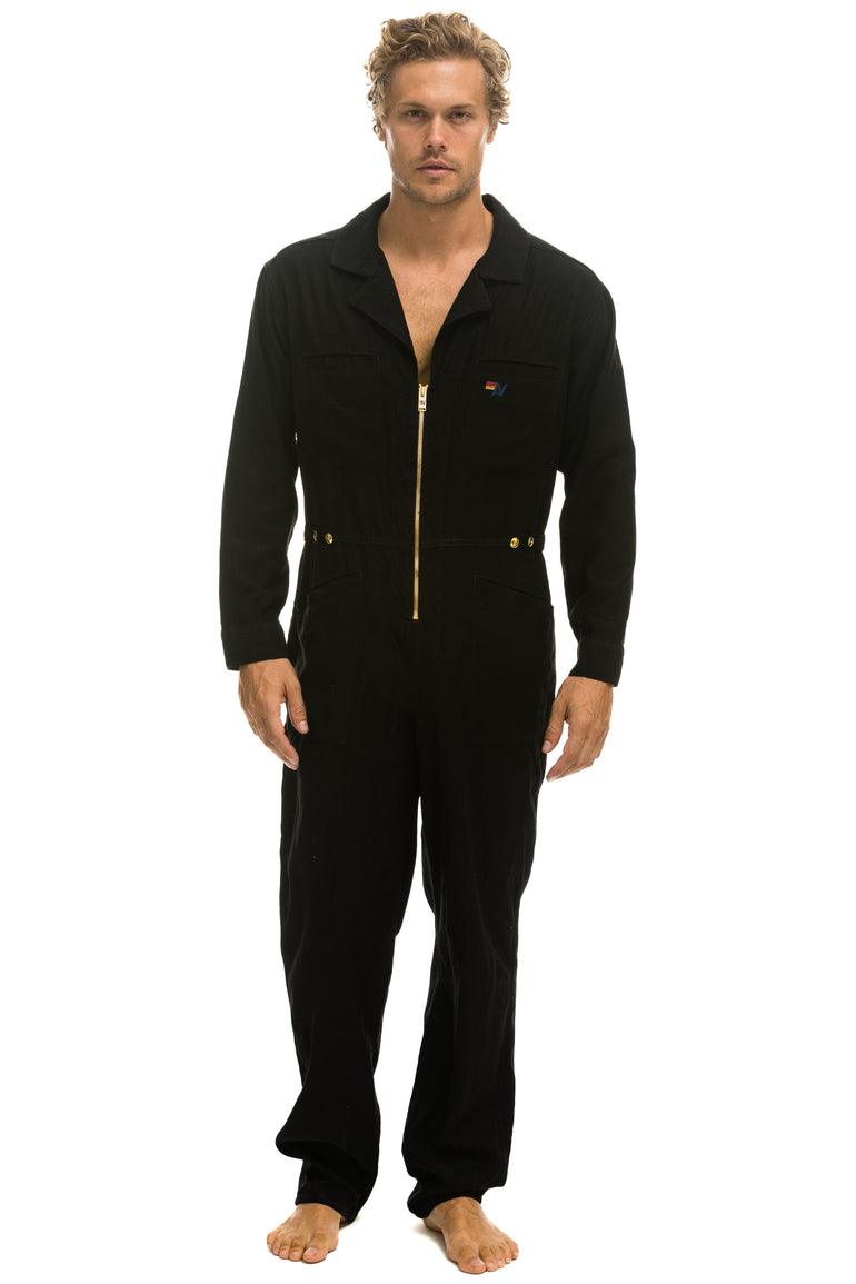 UNISEX TWILL FLIGHT SUIT - BLACK Flight Suit Aviator Nation
