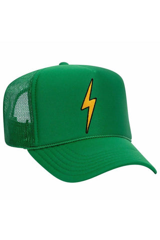 VINTAGE BOLT TRUCKER HAT HATS Aviator Nation OS KELLY GREEN 