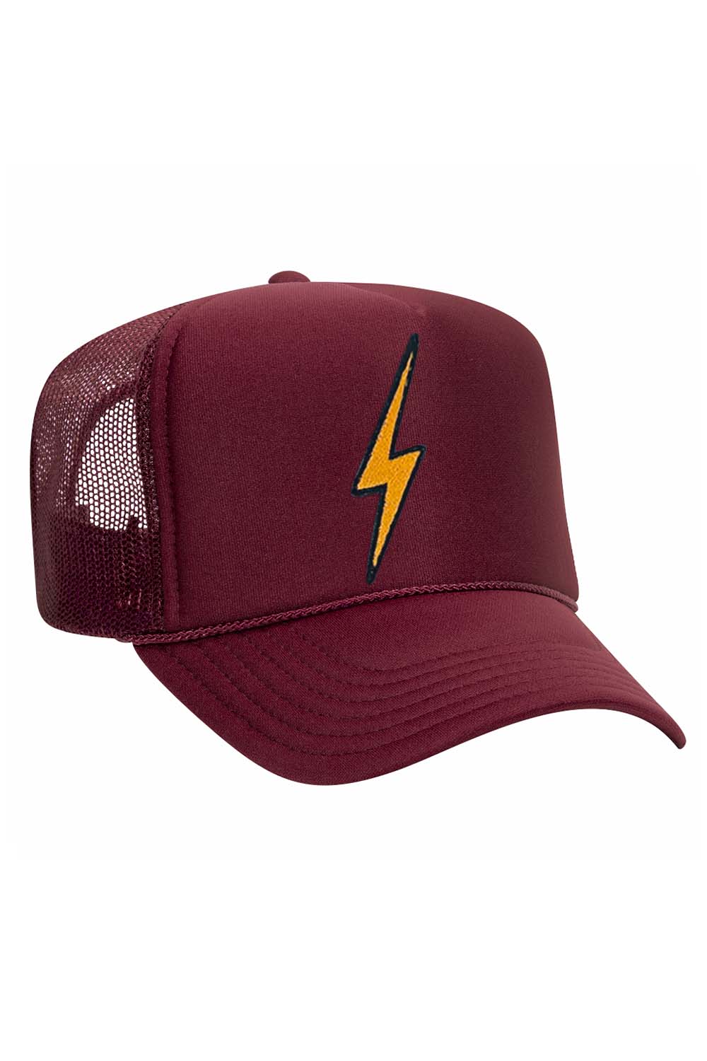 VINTAGE BOLT TRUCKER HAT HATS Aviator Nation OS MAROON 