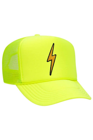 VINTAGE BOLT TRUCKER HAT HATS Aviator Nation OS NEON YELLOW 