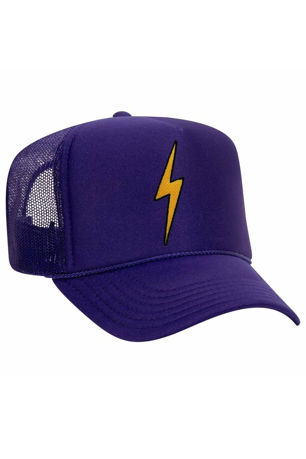 VINTAGE BOLT TRUCKER HAT HATS Aviator Nation OS PURPLE 