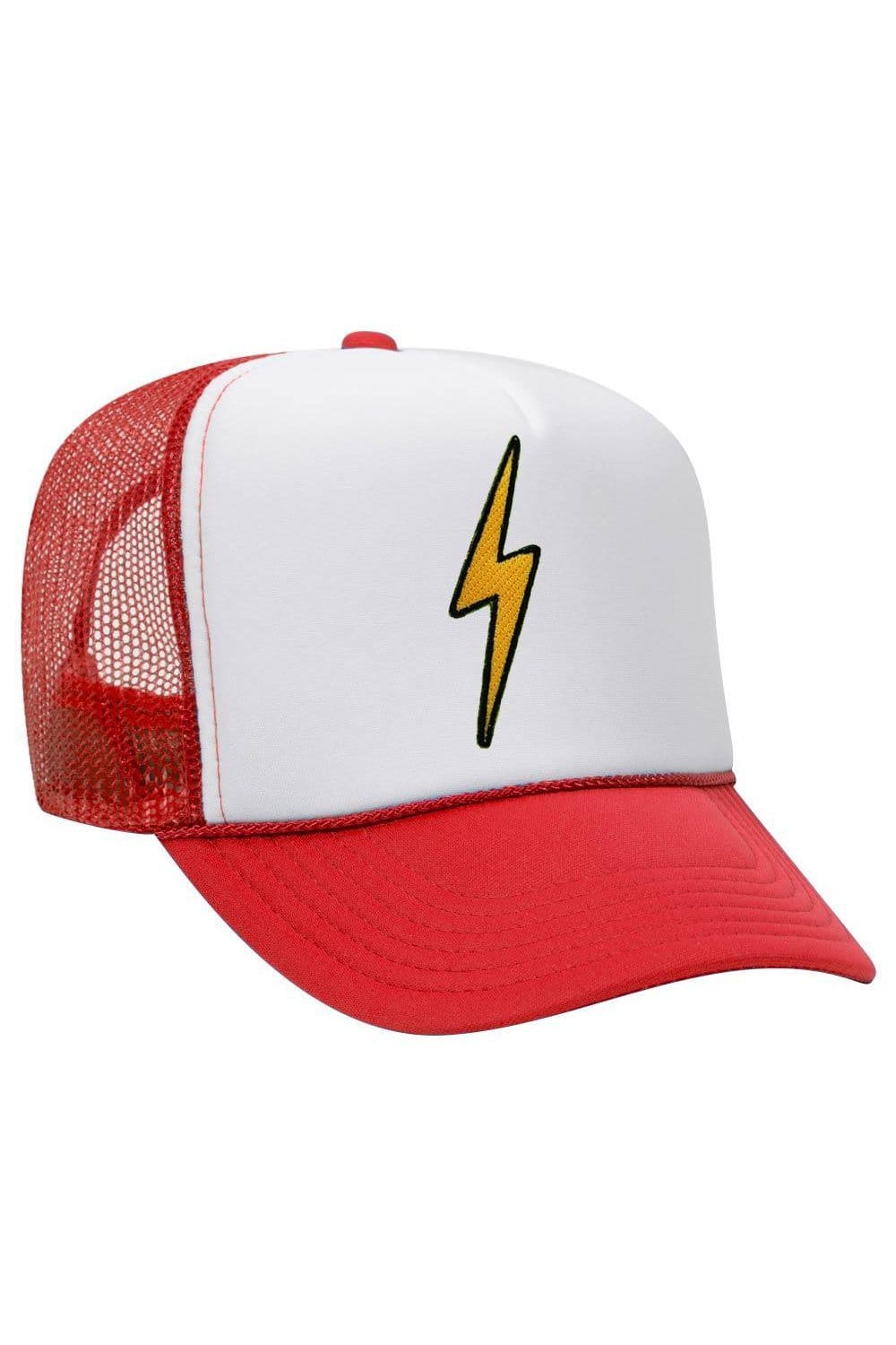 VINTAGE BOLT TRUCKER HAT HATS Aviator Nation OS RED / WHITE 