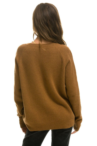 VINTAGE CABIN 2 UNISEX CASHMERE SWEATER - BUTTERSCOTCH Sweatshirt Aviator Nation 