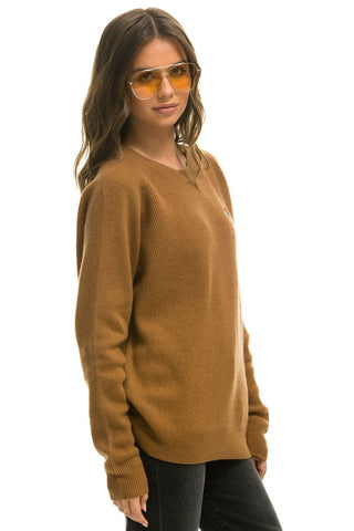 VINTAGE CABIN 2 UNISEX CASHMERE SWEATER - BUTTERSCOTCH Sweatshirt Aviator Nation 