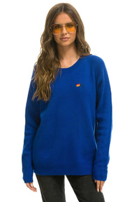 VINTAGE CABIN 2 UNISEX CASHMERE SWEATER - LAPIS Sweatshirt Aviator Nation 
