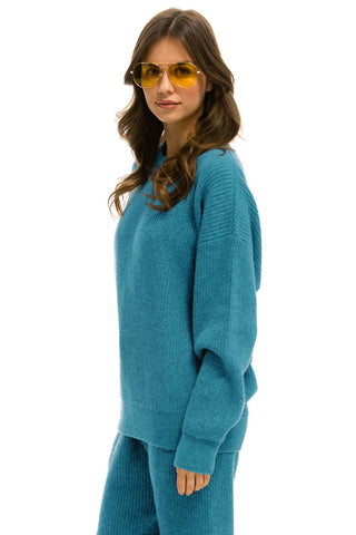 VINTAGE CABIN UNISEX CASHMERE SWEATER - COBALT Sweatshirt Aviator Nation 