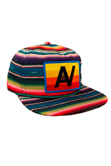 VINTAGE LOGO SERAPE TWILL LOW-RISE TRUCKER HAT - BLUE HATS Aviator Nation