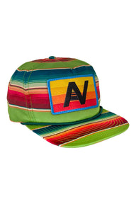 VINTAGE LOGO TWILL LOW-RISE TULUM TRUCKER HAT - JUNGLE GREEN HATS Aviator Nation 