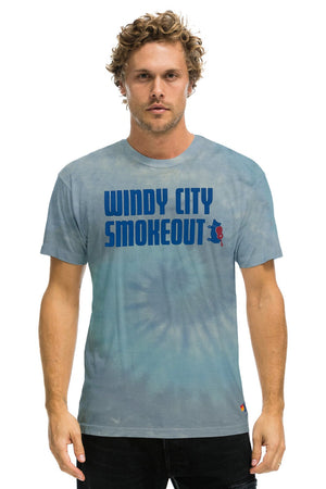 WINDY CITY SMOKEOUT 2023 TEE - TIE DYE HEATHER BLUE