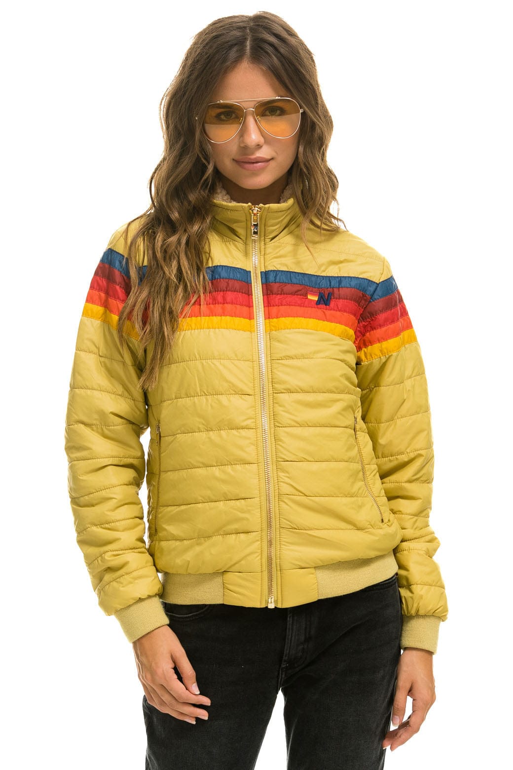 WOMEN'S 5 STRIPE JACKET - KHAKI Jacket Aviator Nation 
