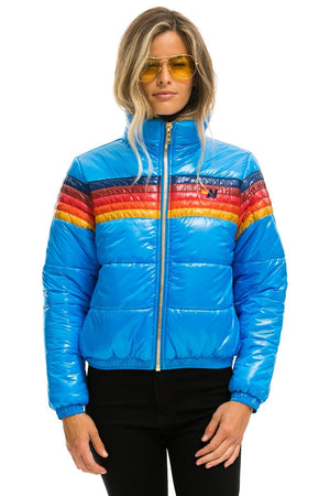 5 STRIPE APRES PUFFER JACKET - GLOSSY BLUE