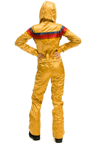 WOMEN'S 5 STRIPE SATIN POWDER SUIT - CHAMPAGNE Jacket Aviator Nation 