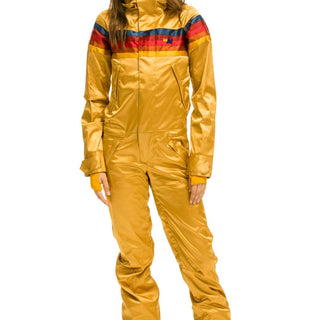 WOMEN'S 5 STRIPE SATIN POWDER SUIT - CHAMPAGNE Jacket Aviator Nation 