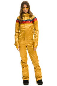 WOMEN'S 5 STRIPE SATIN POWDER SUIT - CHAMPAGNE Jacket Aviator Nation 