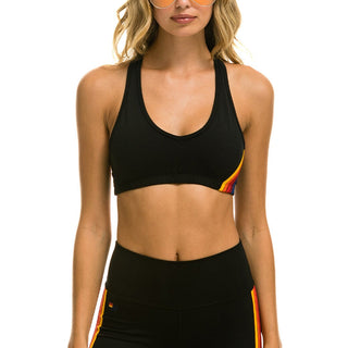 WOMEN'S 5 STRIPE SPORTS BRA - BLACK Sports Bra Aviator Nation 