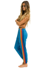 WOMEN'S 5 STRIPE SWEATPANTS - OCEAN 2 Womens Sweatpants Aviator Nation 