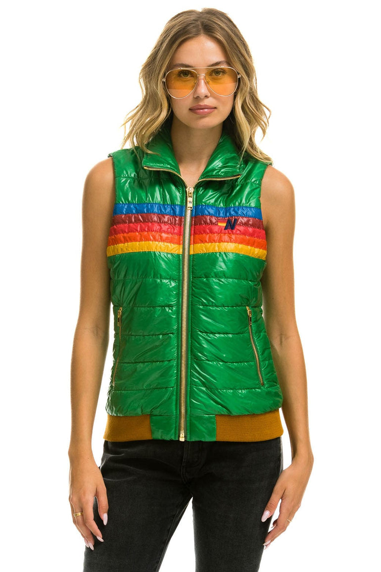 WOMEN'S 5 STRIPE VEST - GLOSSY AMAZON Vest Aviator Nation