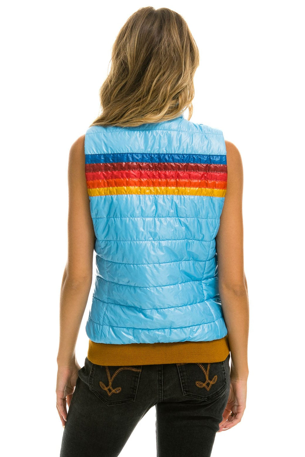 Aero Stripe Vest_Brown, Beige