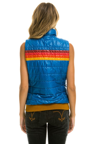 WOMEN'S 5 STRIPE VEST - GLOSSY SNORKEL BLUE Vest Aviator Nation 