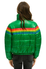 WOMEN'S 6 STRIPE LUXE APRES PUFFER JACKET - GLOSSY AMAZON Jacket Aviator Nation 