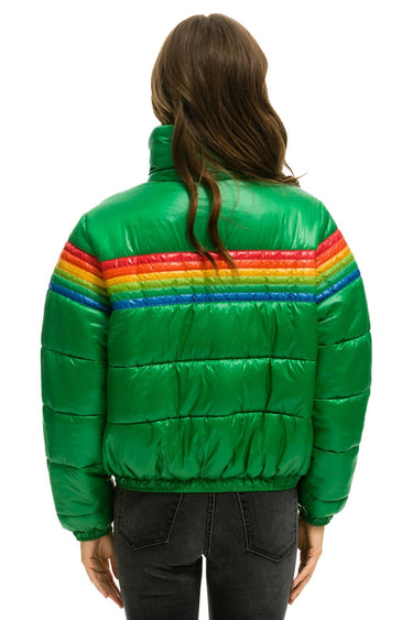 WOMEN'S 6 STRIPE LUXE APRES PUFFER JACKET - GLOSSY AMAZON Jacket Aviator Nation 