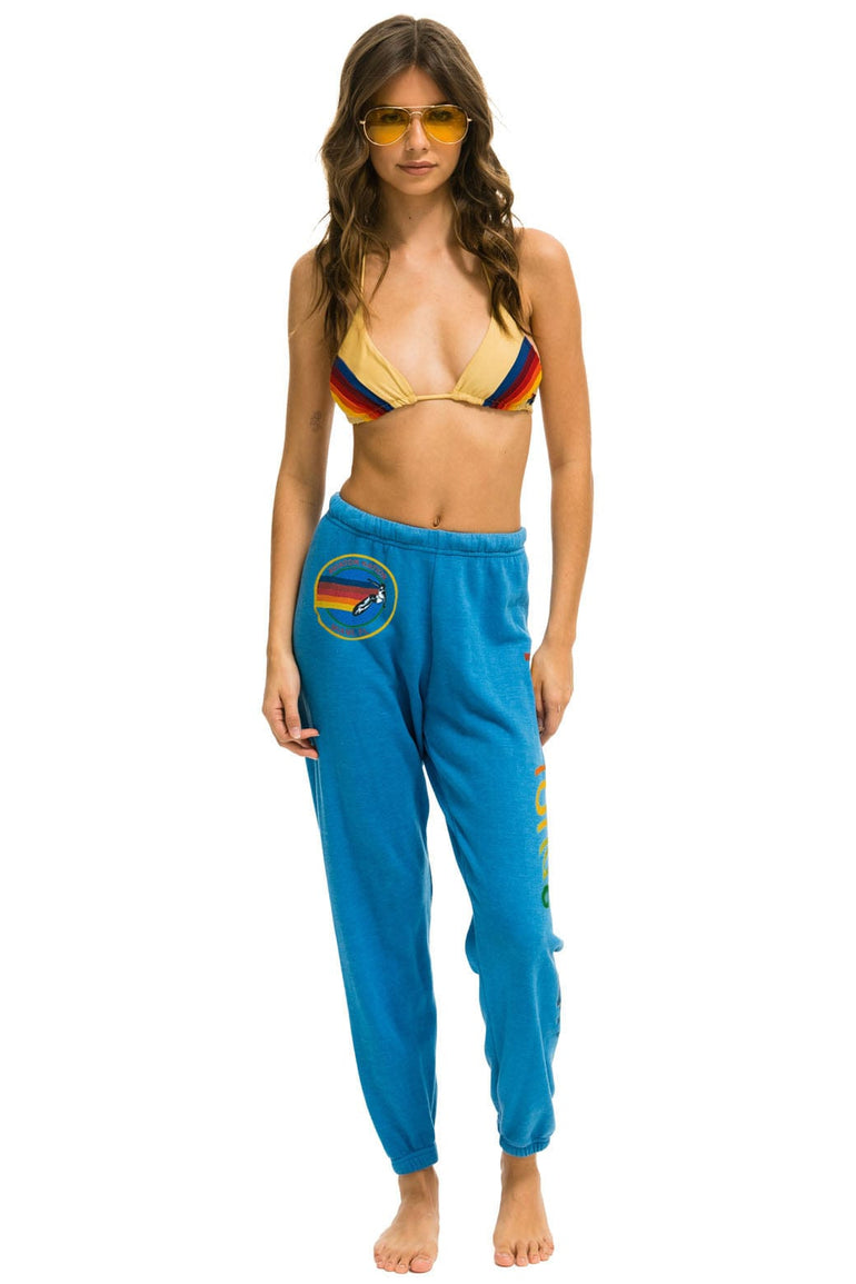 WOMEN'S AVIATOR NATION MIAMI SWEATPANTS - OCEAN Womens Sweatpants Aviator Nation 
