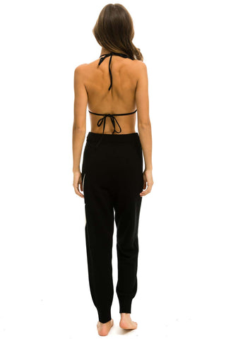 WOMEN'S BOLT CASHMERE LIGHT SWEATER PANT - BLACK Womens Sweatpants Aviator Nation 