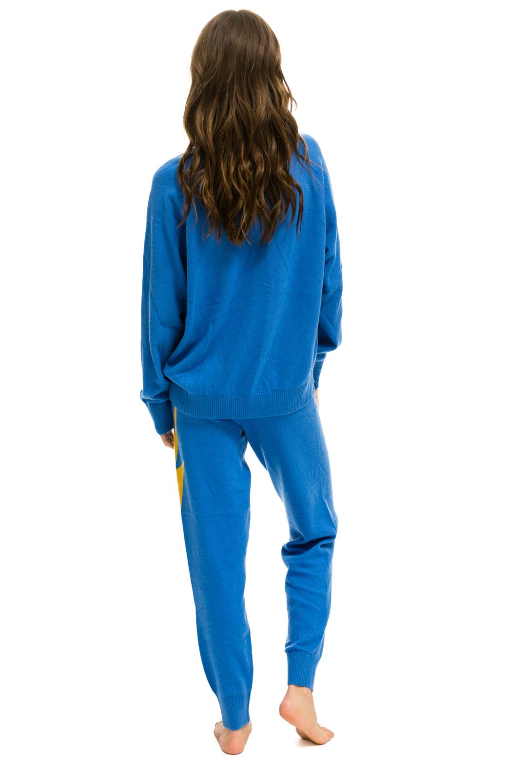 WOMEN'S BOLT CASHMERE LIGHT SWEATER PANT - VINTAGE BLUE Womens Sweatpants Aviator Nation 