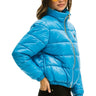 WOMEN'S BOLT LUXE APRES PUFFER JACKET - GLOSSY OCEAN Jacket Aviator Nation 