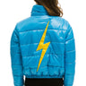 WOMEN'S BOLT LUXE APRES PUFFER JACKET - GLOSSY OCEAN Jacket Aviator Nation 