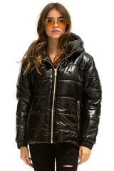 WOMEN'S BOLT LUXE TREKKER JACKET - GLOSSY BLACK Jacket Aviator Nation 