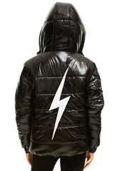 WOMEN'S BOLT LUXE TREKKER JACKET - GLOSSY BLACK Jacket Aviator Nation 