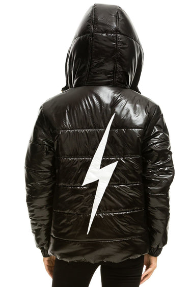 WOMEN'S BOLT LUXE TREKKER JACKET - GLOSSY BLACK Jacket Aviator Nation 