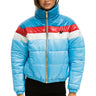 WOMEN'S COLOR BLOCK LUXE APRES PUFFER JACKET - SKY GLOSSY Jacket Aviator Nation 