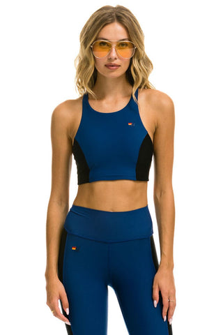 WOMEN'S COLOR BLOCK RACER SPORTS BRA - ROYAL Sports Bra Aviator Nation 