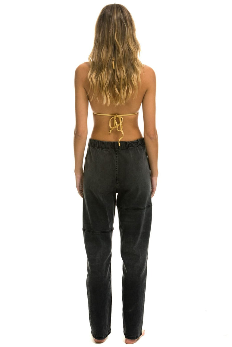 WOMEN'S MID RISE RANCHER RELAXED FIT JEAN - VINTAGE BLACK Women's Jeans Aviator Nation 