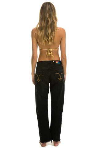 WOMEN'S MID RISE RELAXED SURFER JEAN - VINTAGE BLACK Women's Jeans Aviator Nation 