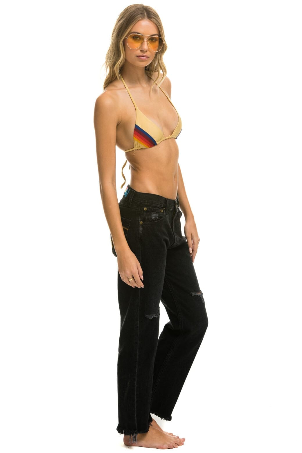 WOMEN'S MID RISE RELAXED SURFER JEAN - VINTAGE BLACK Women's Jeans Aviator Nation 