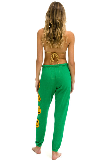 WOMEN'S SMILEY 2 SWEATPANTS - KELLY GREEN Womens Sweatpants Aviator Nation 