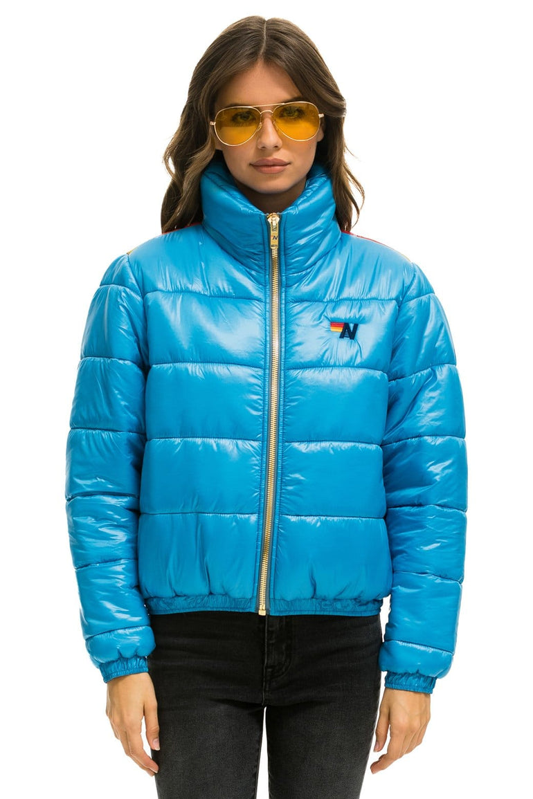 WOMEN'S SUNBURST APRES PUFFER JACKET - GLOSSY OCEAN Jacket Aviator Nation