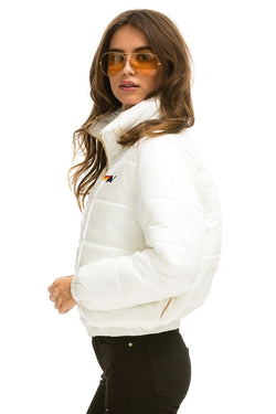 WOMEN'S SUNBURST APRES PUFFER JACKET - WHITE Jacket Aviator Nation 