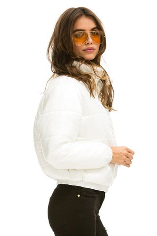 WOMEN'S SUNBURST APRES PUFFER JACKET - WHITE Jacket Aviator Nation 