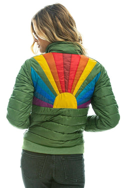 WOMEN'S SUNBURST JACKET - GARDEN GREEN Jacket Aviator Nation 