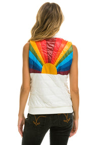 WOMEN'S SUNBURST VEST - GLOSSY WHITE Vest Aviator Nation 